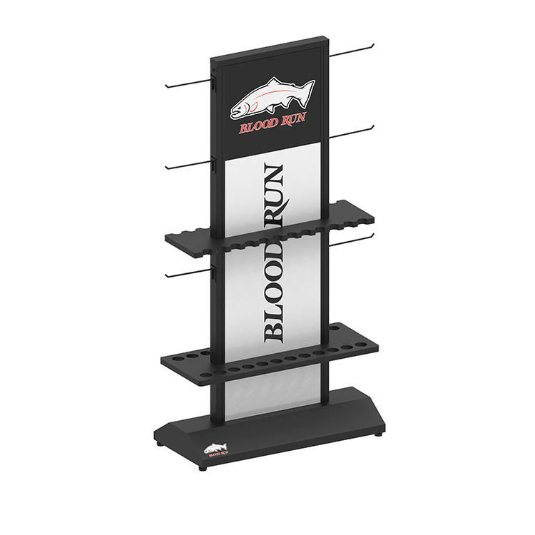 Buy Freestanding retail fishing rod display stand with Custom Designs 